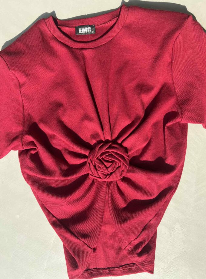 T-shirt Rose Bordo