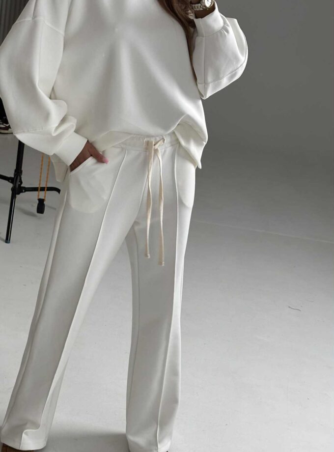 Komplet Dresowy Śmietanka / Czarny / Czerwony