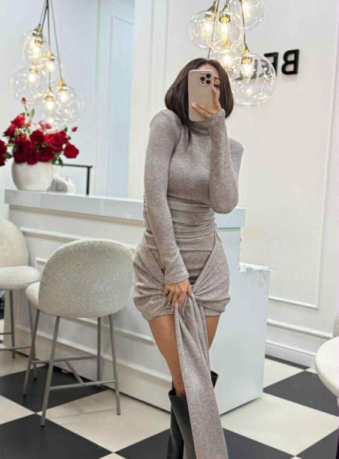 Komplet z Szarfą Beige