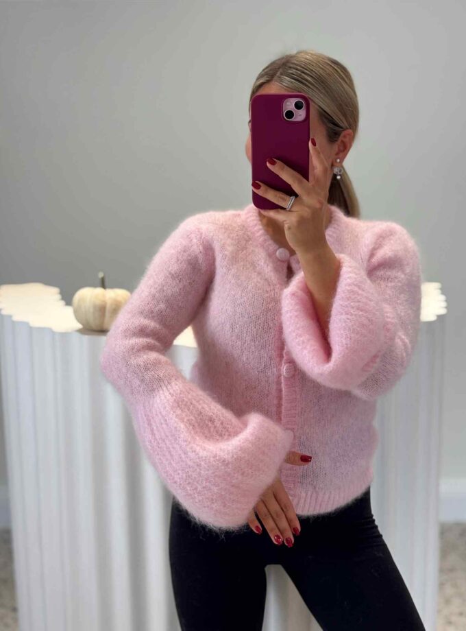 Sweter Dzwonek z Guzikami Róż