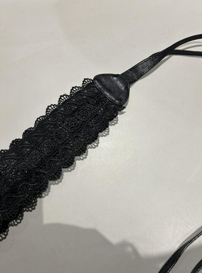 Pasek Koronkowy Czarny