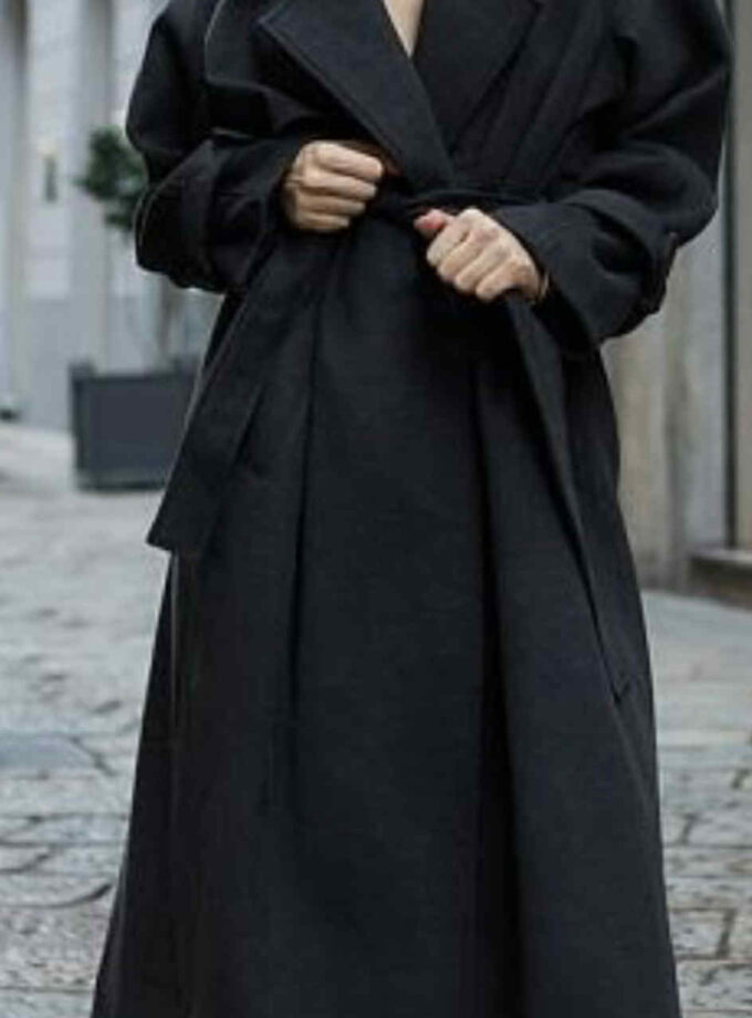 Płaszcz Maxi z Zatrzaskami