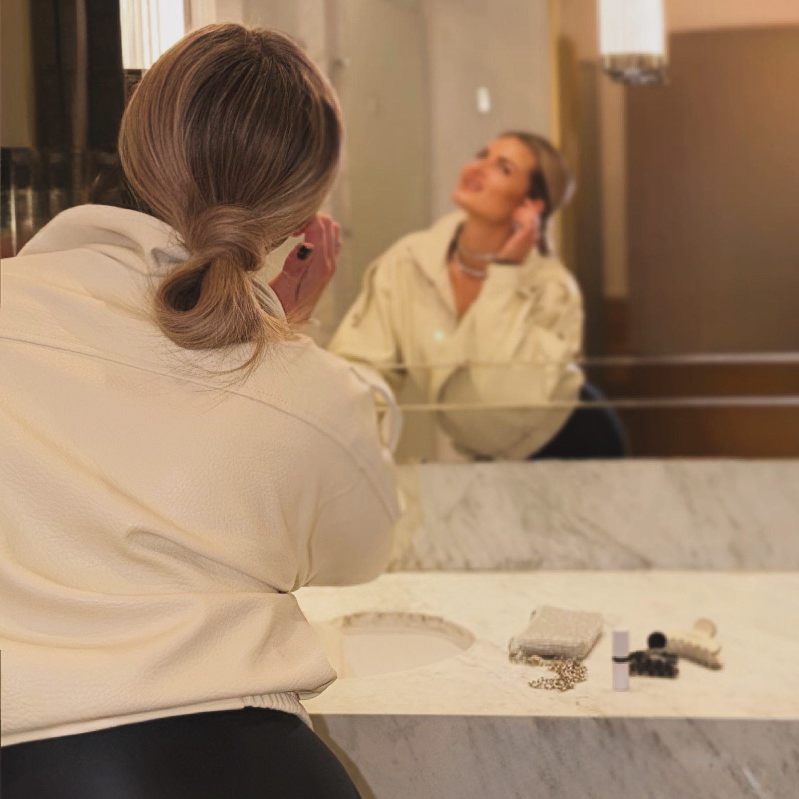 Kurtka Ramoneska Śmietanka / Czarna - obrazek 5