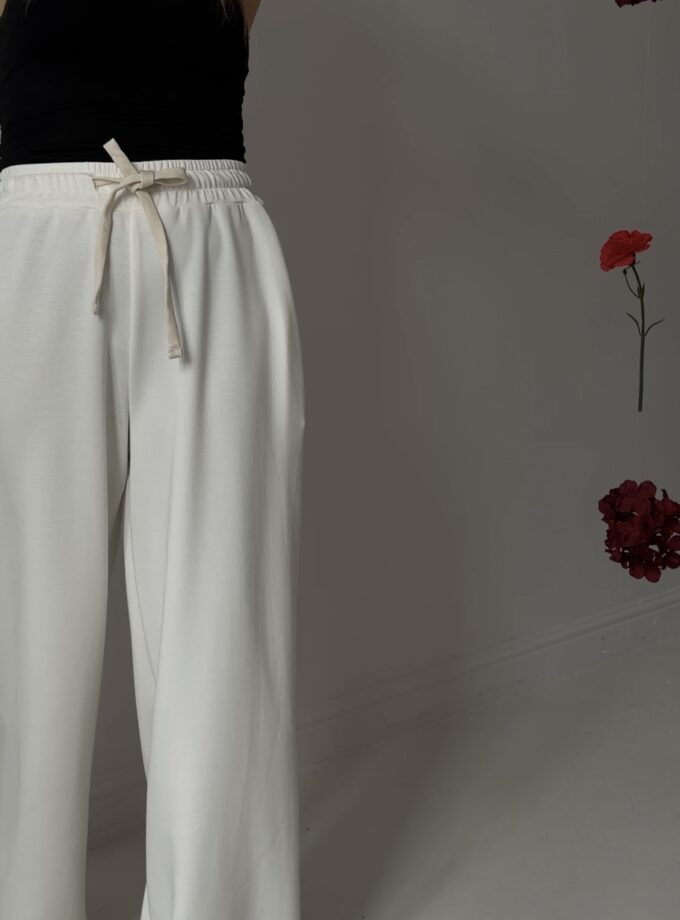 Białe Spodnie Dresowe (do kompletu ze spodniami)