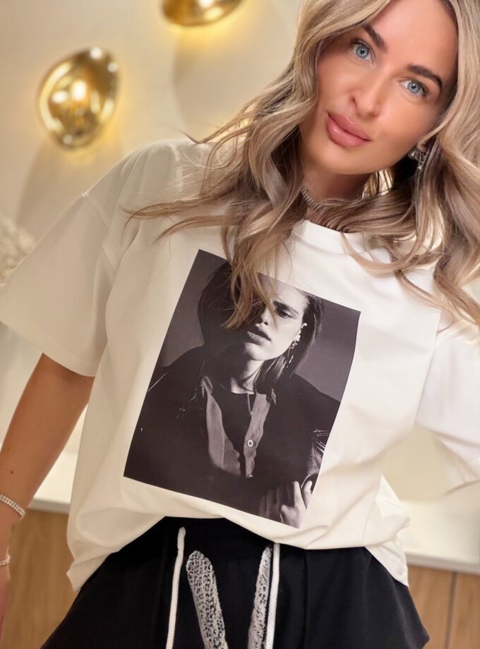 T-shirt Face Black & White