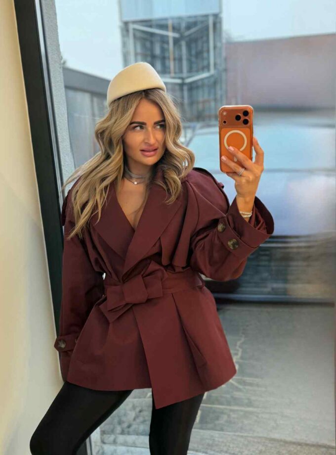 Płaszcz French Bordo