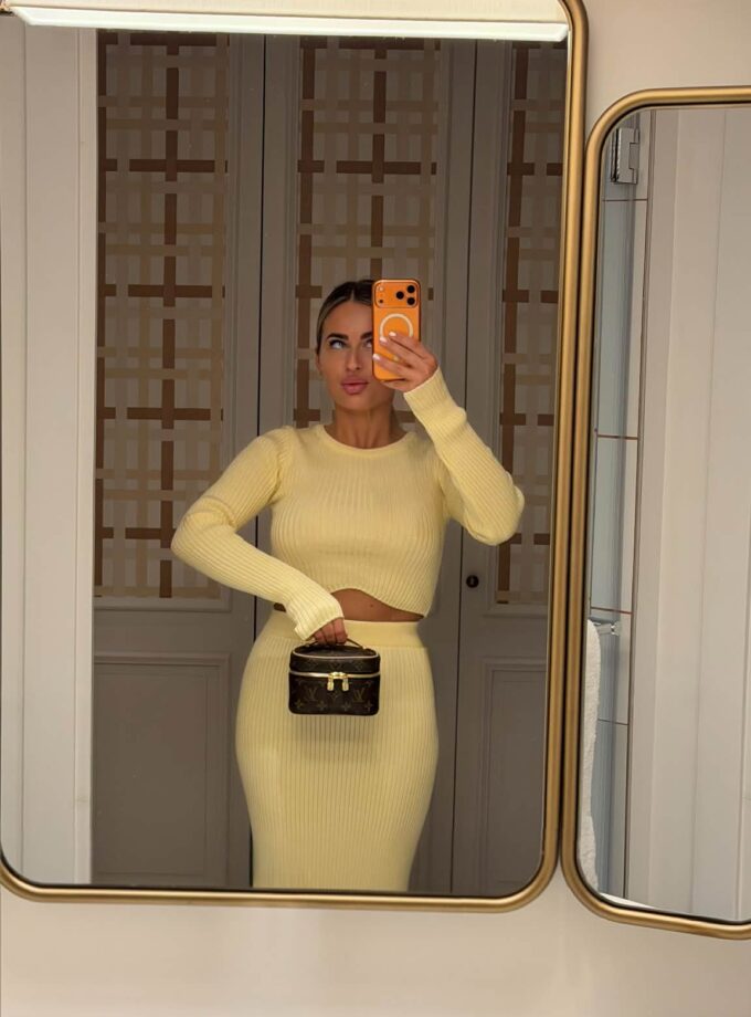 Komplet Melbourne White / Caramel / Lemon