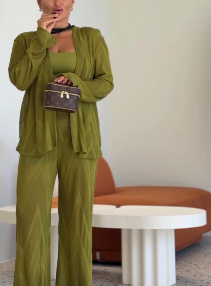 Komplet Dzianinowy Olive Chic