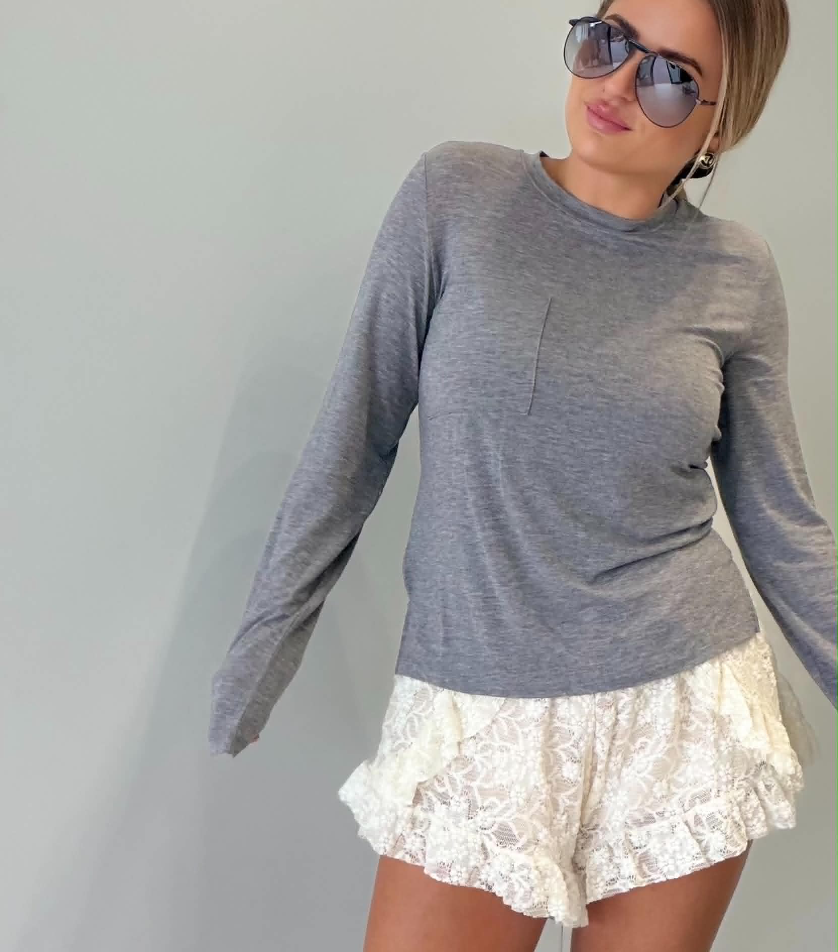 Bluzka Szara / Czekolada / Beżowa