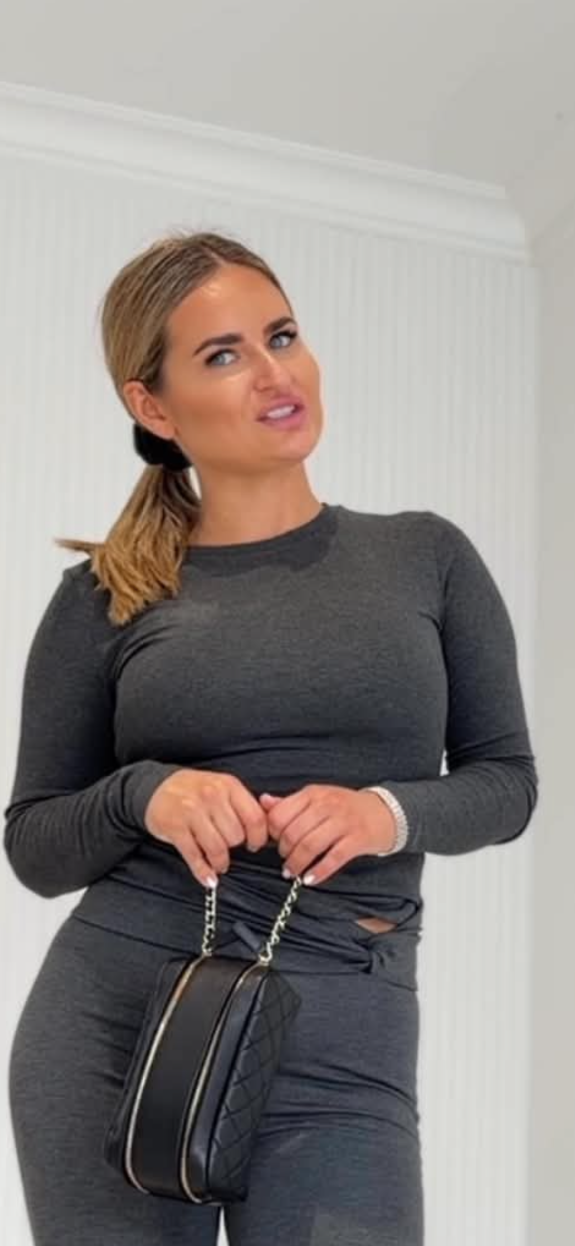 Bluzka BASIC Jasny-Ciemny Szary / Bordo / Czerwony